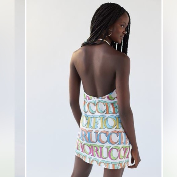 NWT ~ FIORUCCI / Logo Print Mini Dress in Multi - Picture 2 of 6